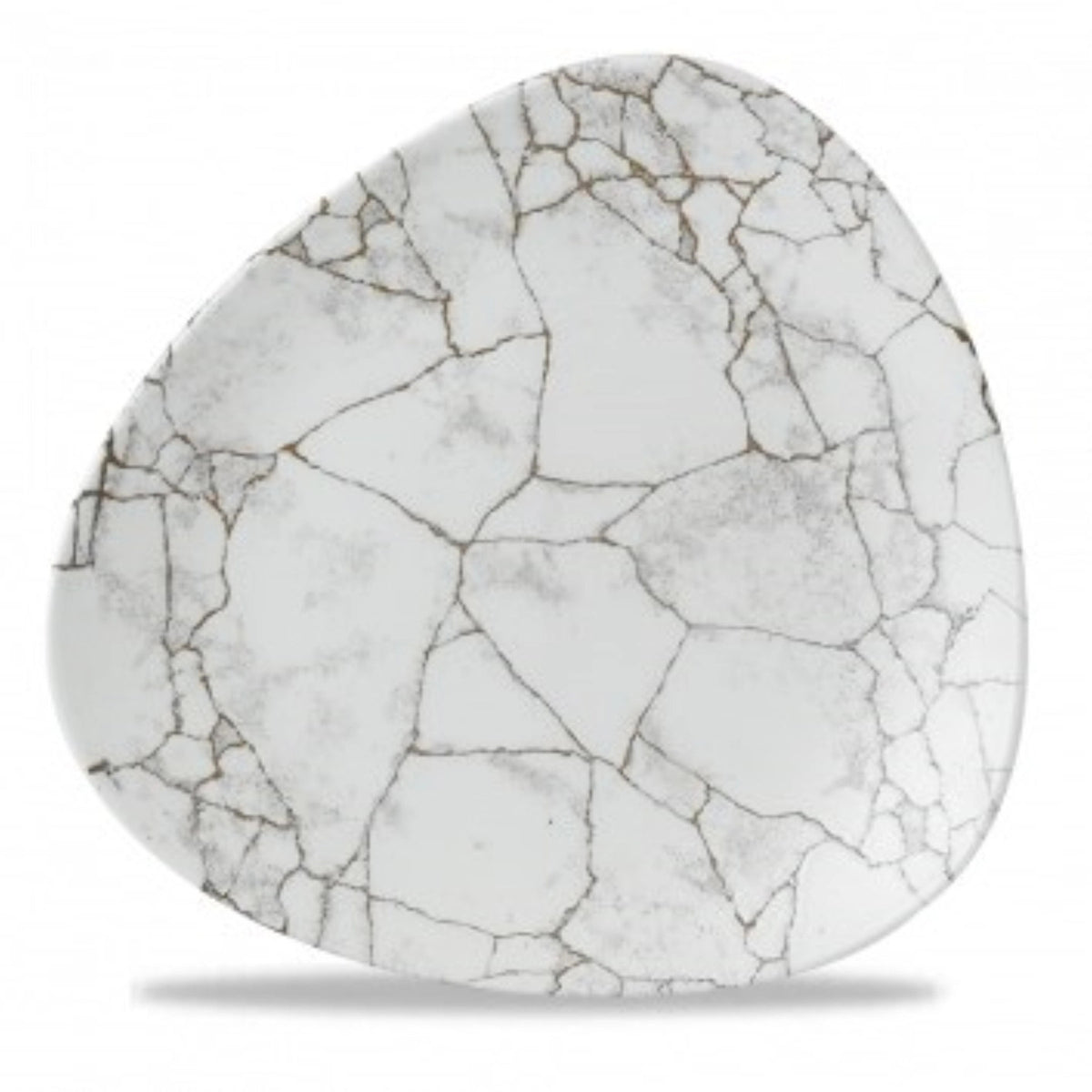 S.P. Kintsugi Agate Grey Triangel Teller 26.5cm in Silber präsentiert im Onlineshop von KAQTU Design AG. Teller ist von Churchill