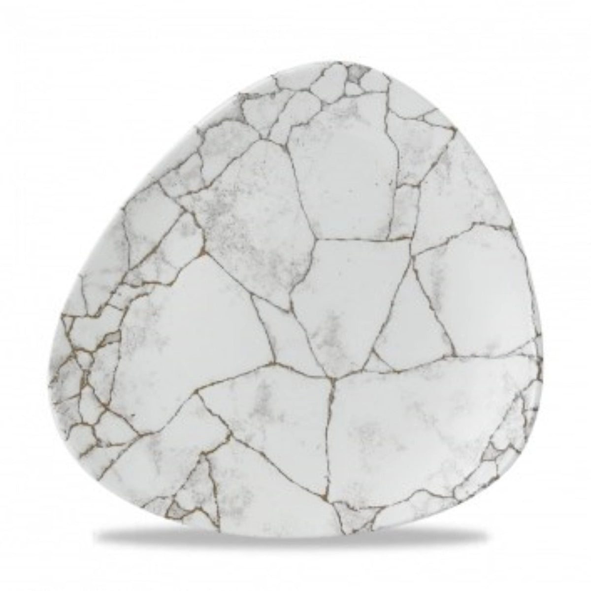 S.P. Kintsugi Agate Grey Triangel Teller 22.9cm in Silber präsentiert im Onlineshop von KAQTU Design AG. Teller ist von Churchill