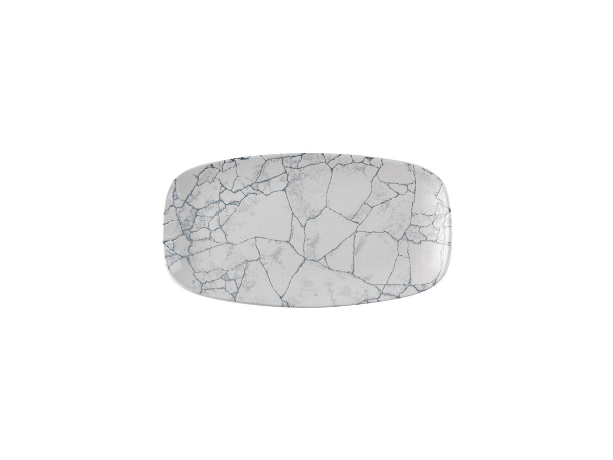 S.P. Kintsugi Pearl Grey Platte 35.5x18.9cm in Silber präsentiert im Onlineshop von KAQTU Design AG. Platte ist von Churchill