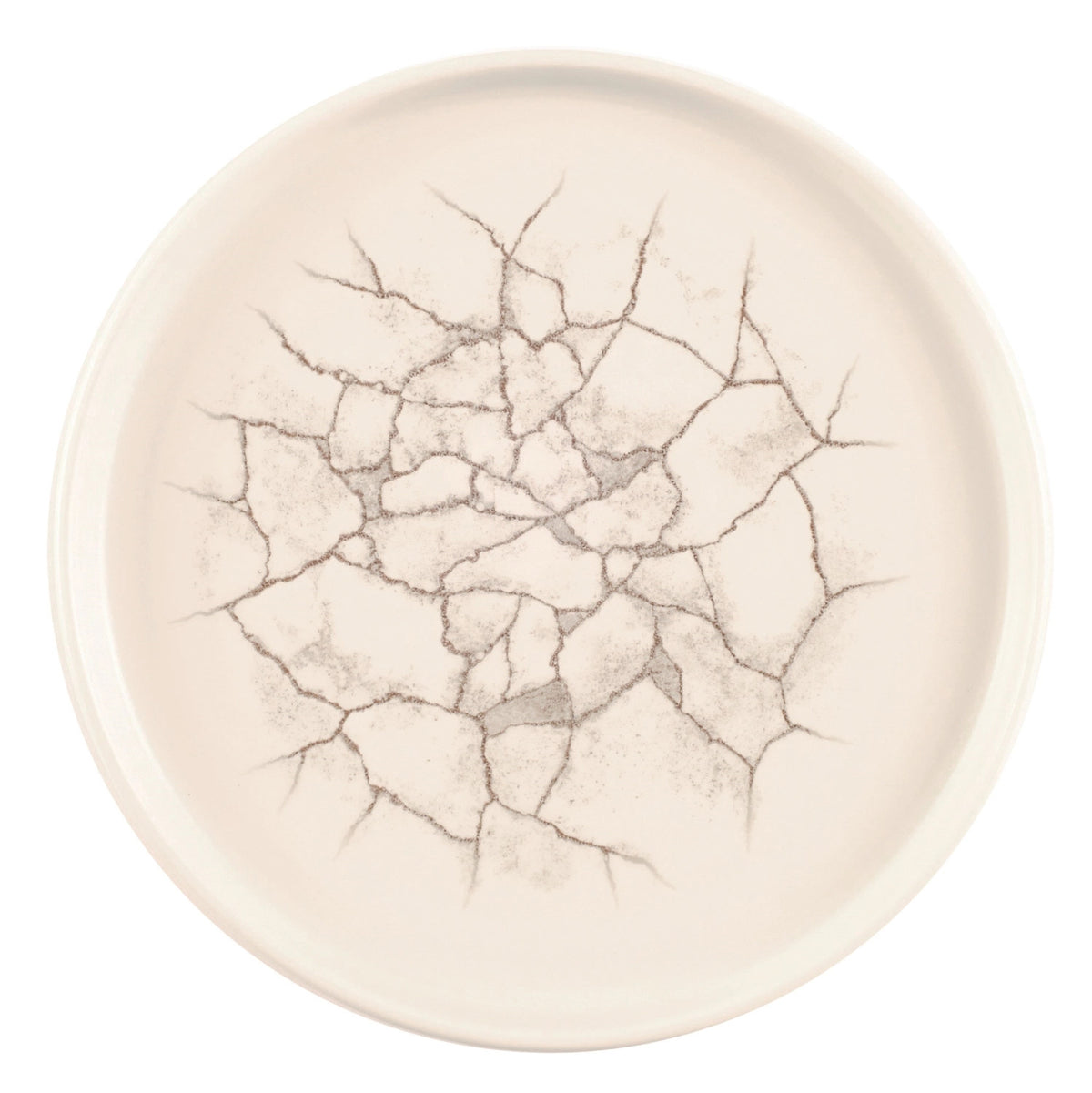 S.P. Kintsugi Agate Grey Walled Teller 21cm, H2cm in Silber präsentiert im Onlineshop von KAQTU Design AG. Teller ist von Churchill