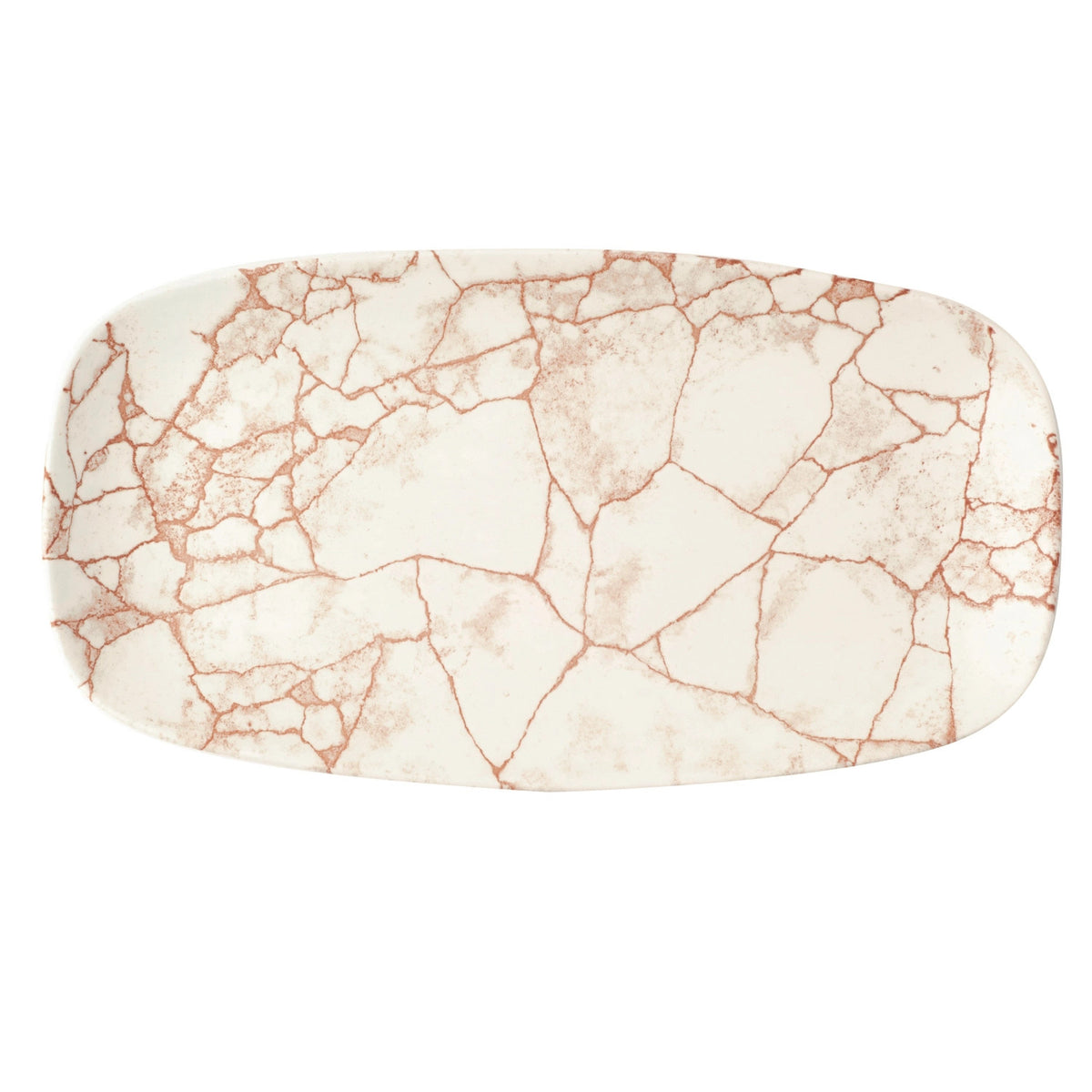 S.P. Kintsugi Coral Chefs Oblong Platte 29.8x15.3cm in Orange präsentiert im Onlineshop von KAQTU Design AG. Platte ist von Churchill