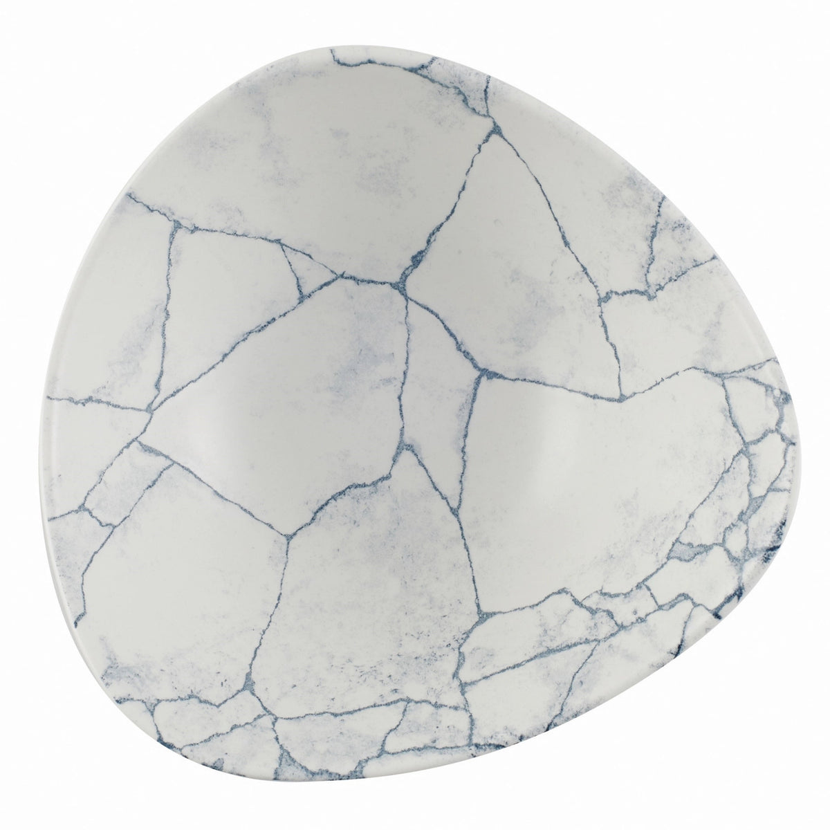 S.P. Kintsugi Pearl Grey Triangel Teller tief 18.5c in Silber präsentiert im Onlineshop von KAQTU Design AG. Teller ist von Churchill