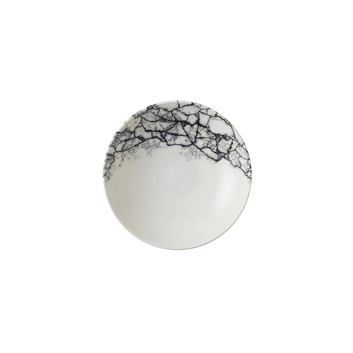 S.P. Kintsugi Accents Quartz Black Coupe Teller tief 18.2cm in Schwarz präsentiert im Onlineshop von KAQTU Design AG. Teller ist von Churchill