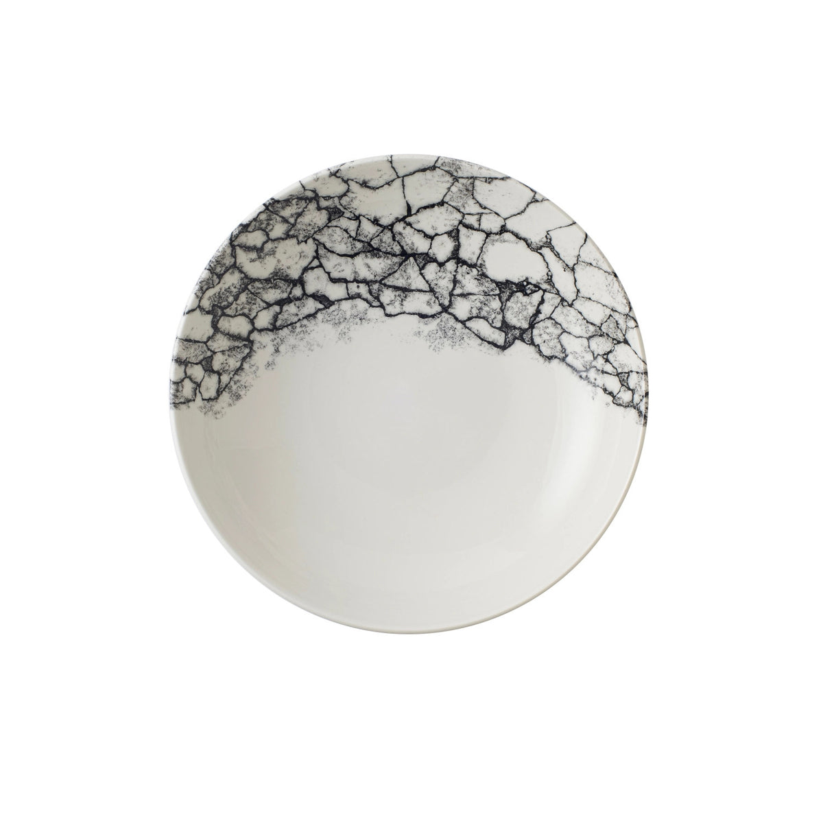 S.P. Kintsugi Accents Quartz Black Coupe Teller tief 24.8cm in Schwarz präsentiert im Onlineshop von KAQTU Design AG. Teller ist von Churchill