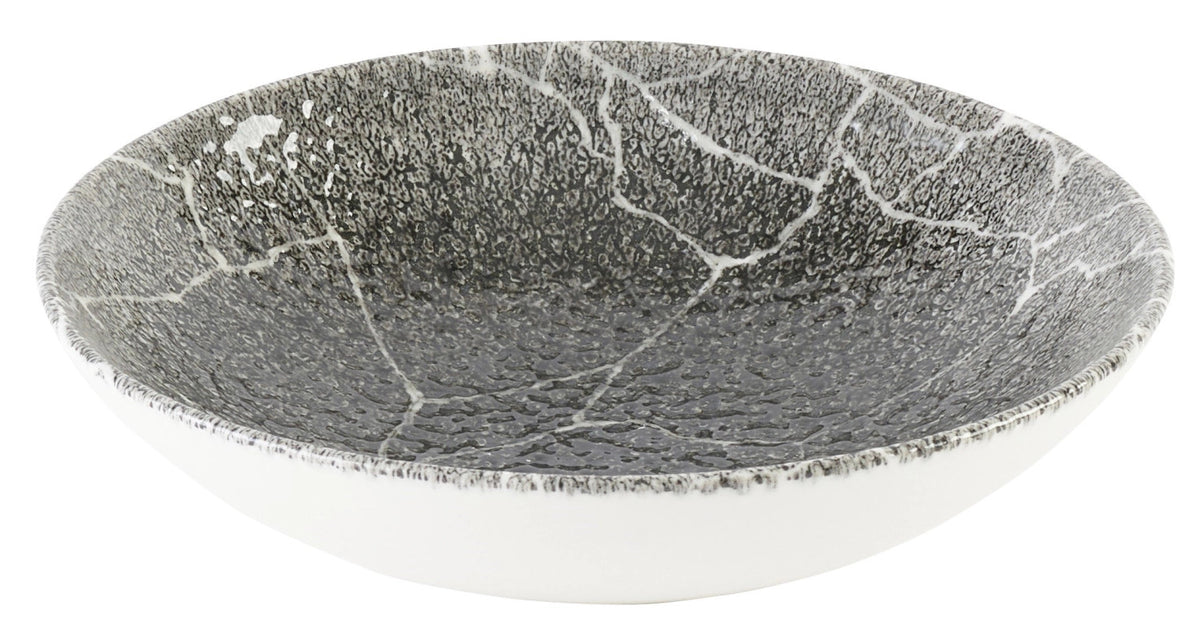 S.P. Kintsugi Reverse Quartz Black Teller Tief Coupe 18.2cm in Schwarz präsentiert im Onlineshop von KAQTU Design AG. Teller ist von Churchill