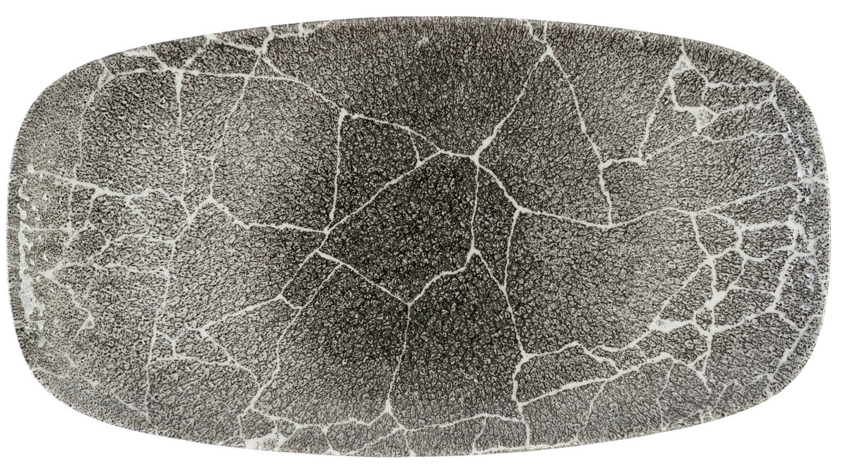 S.P. Kintsugi Reverse Quartz Black Chefs Platte 35.5X18.9cm in Schwarz präsentiert im Onlineshop von KAQTU Design AG. Platte ist von Churchill