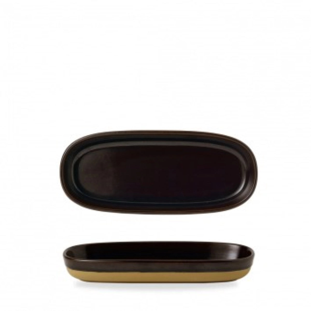 Emerge Cinnamon brown Platte rechteckig 23.3x10x3.3cm in Braun präsentiert im Onlineshop von KAQTU Design AG. Platte ist von Churchill