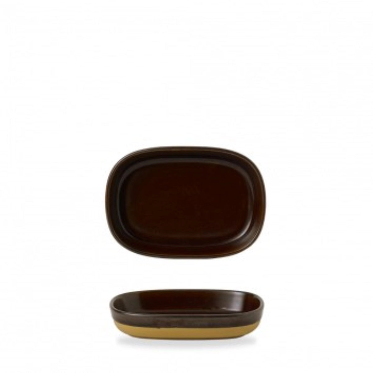 Emerge Cinnamon brown Platte rechteckig 17.3x11.9x3.3cm in Braun präsentiert im Onlineshop von KAQTU Design AG. Platte ist von Churchill