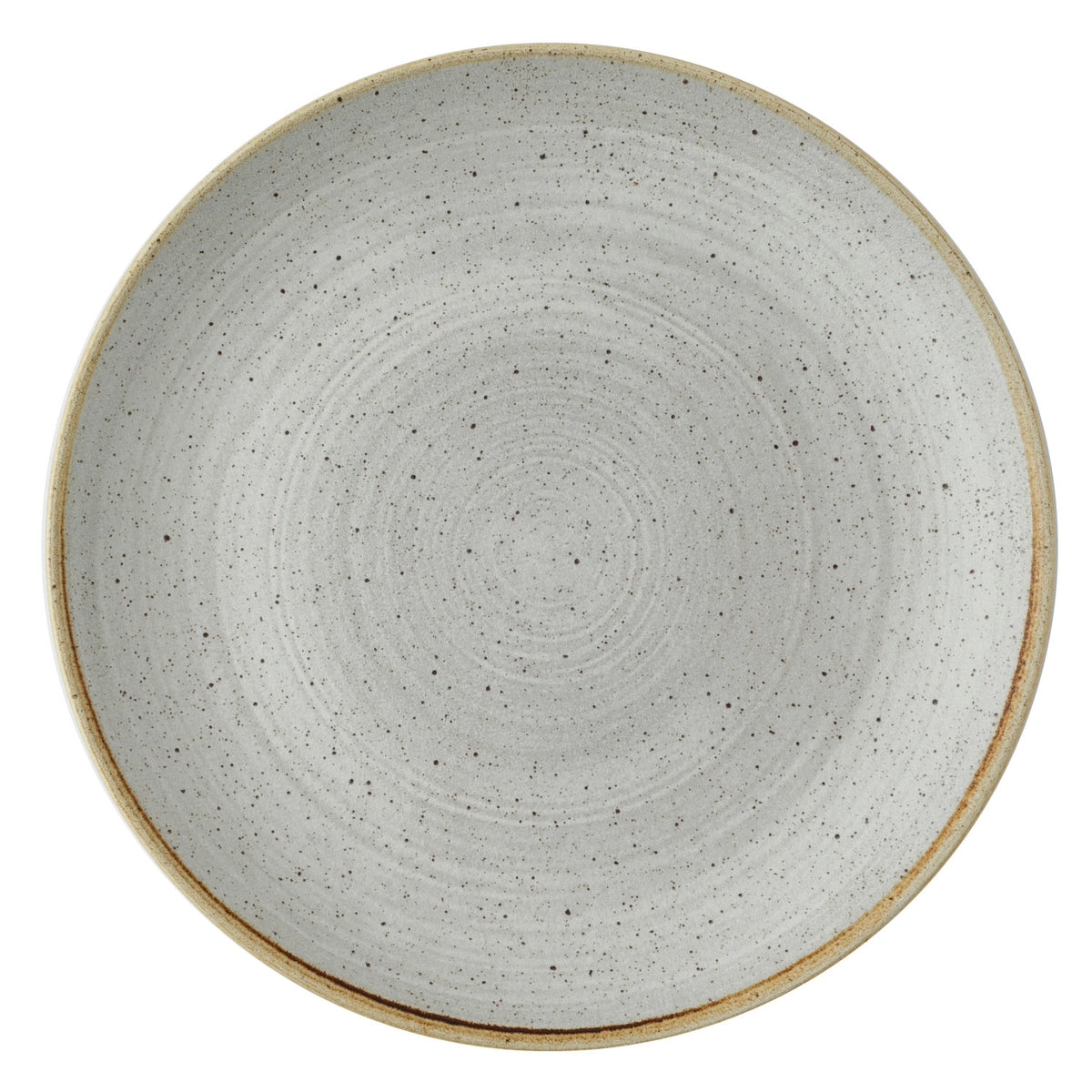 Stonecast Raw Grey Coupe Teller flach 26cm in Grau präsentiert im Onlineshop von KAQTU Design AG. Teller ist von Churchill