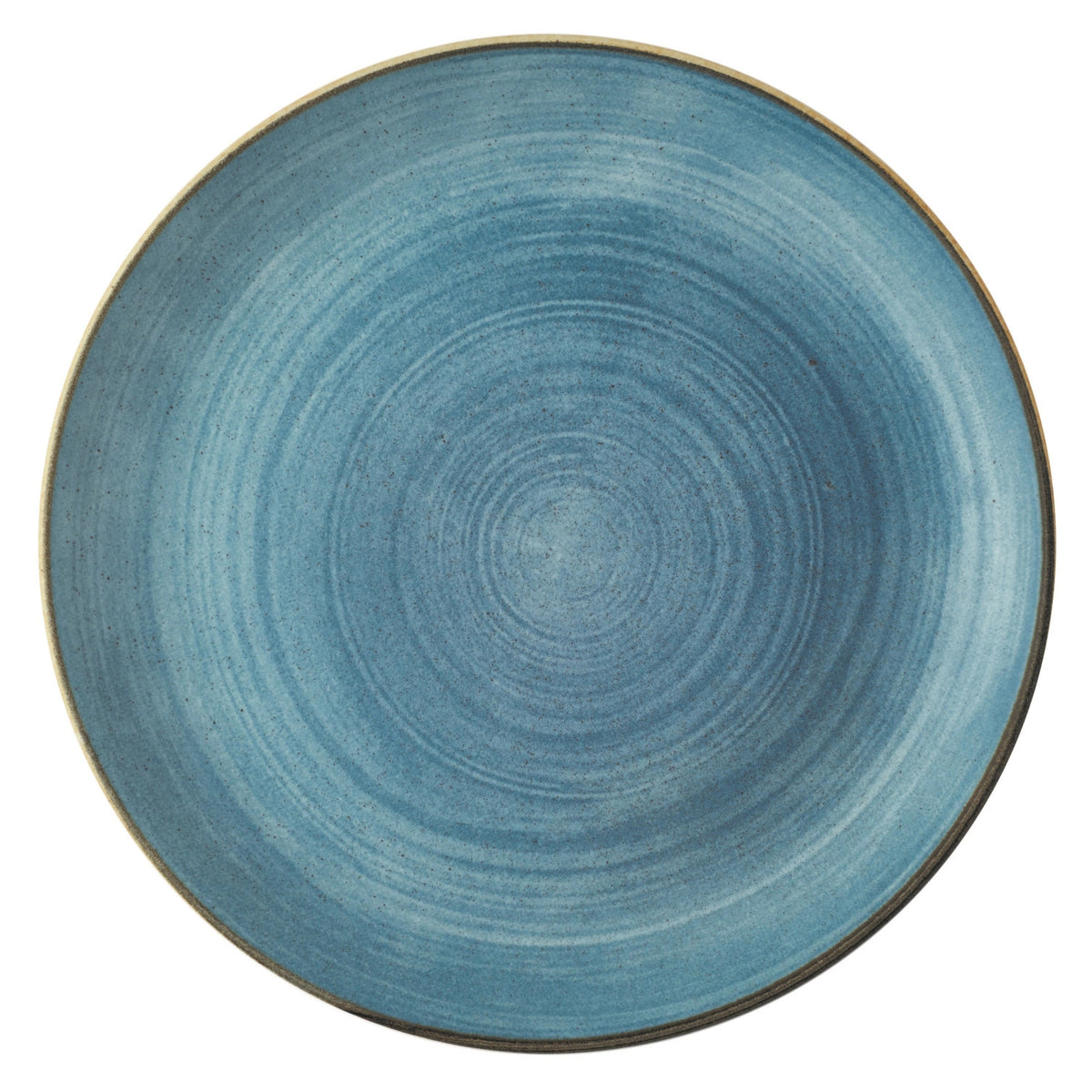 Stonecast Raw Blue Coupe Teller flach 28.8cm in Blau präsentiert im Onlineshop von KAQTU Design AG. Teller ist von Churchill