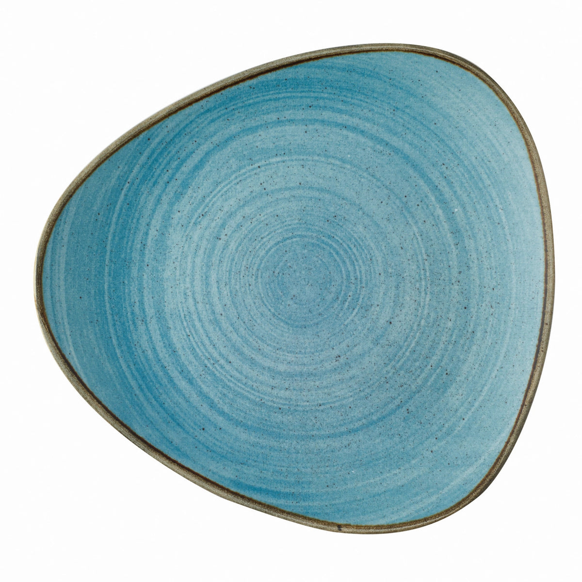Stonecast Raw Blue Triangel Teller flach 22.9cm in Blau präsentiert im Onlineshop von KAQTU Design AG. Teller ist von Churchill