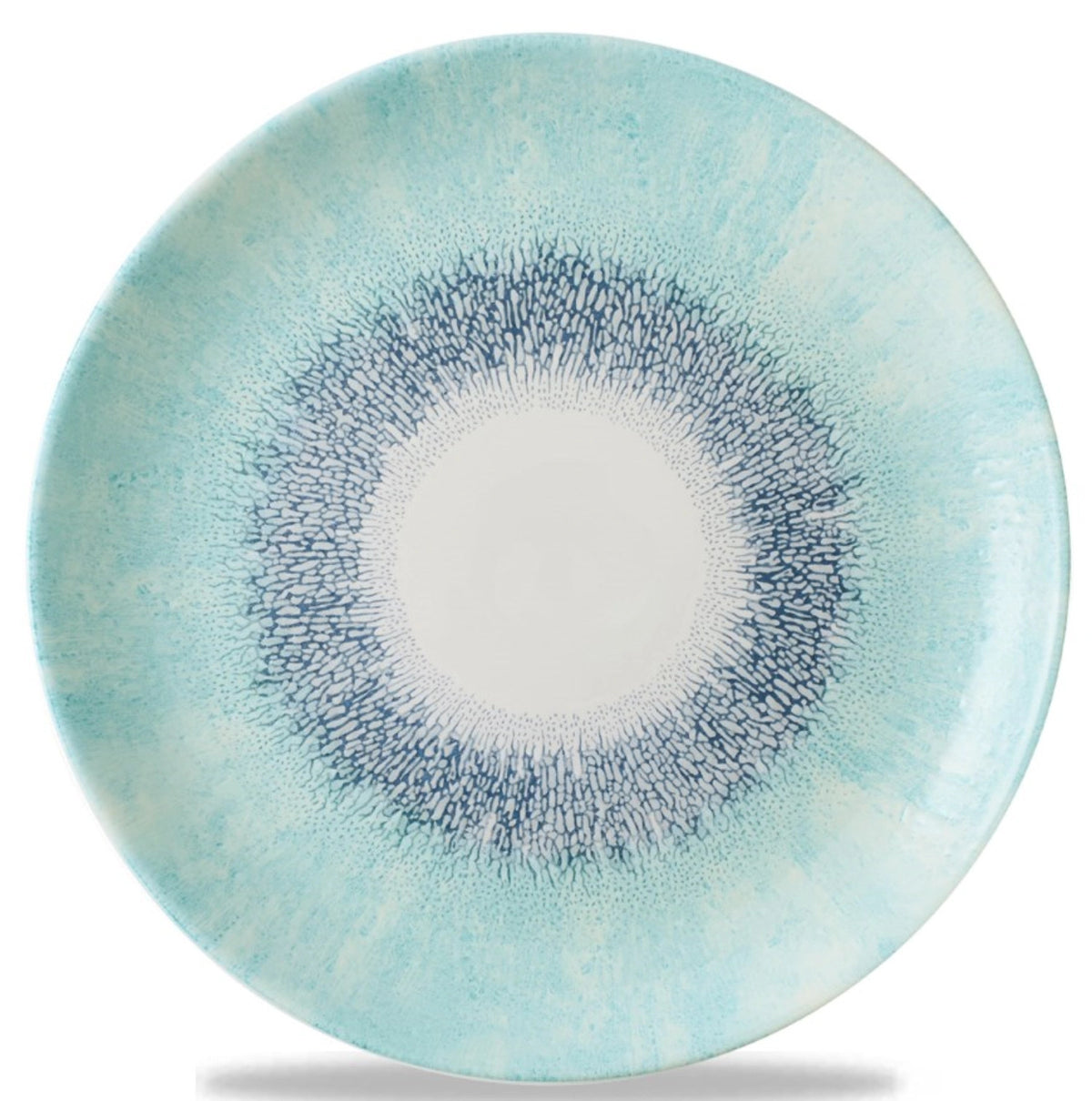 Fusion Aquamarine Coupe Teller flach 28.8cm in Blau präsentiert im Onlineshop von KAQTU Design AG. Teller ist von Churchill