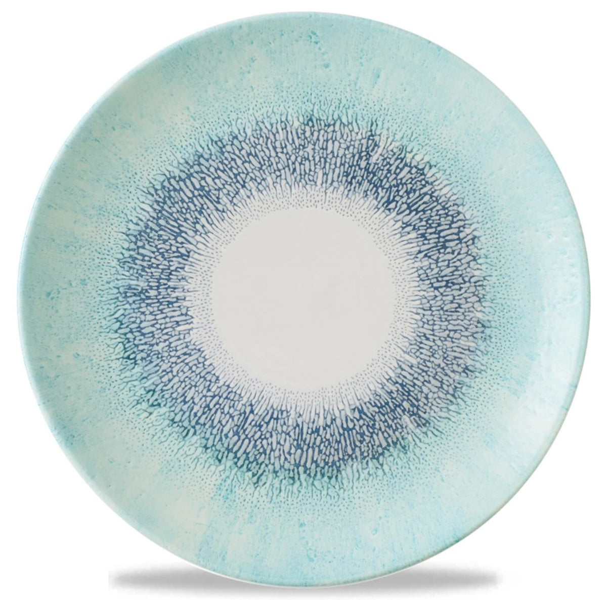 Fusion Aquamarine Coupe Teller flach 26cm in Blau präsentiert im Onlineshop von KAQTU Design AG. Teller ist von Churchill