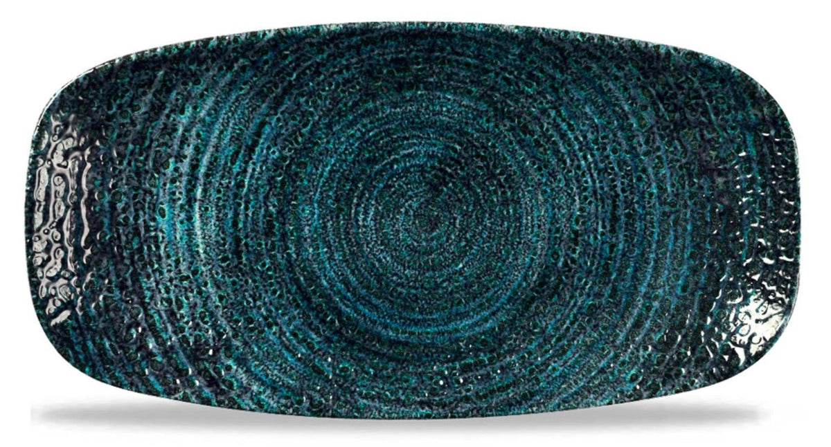 Homespun Chroma Marine Chefs Oblong Platte 29.8x15.3 cm in Blau präsentiert im Onlineshop von KAQTU Design AG. Platte ist von Churchill