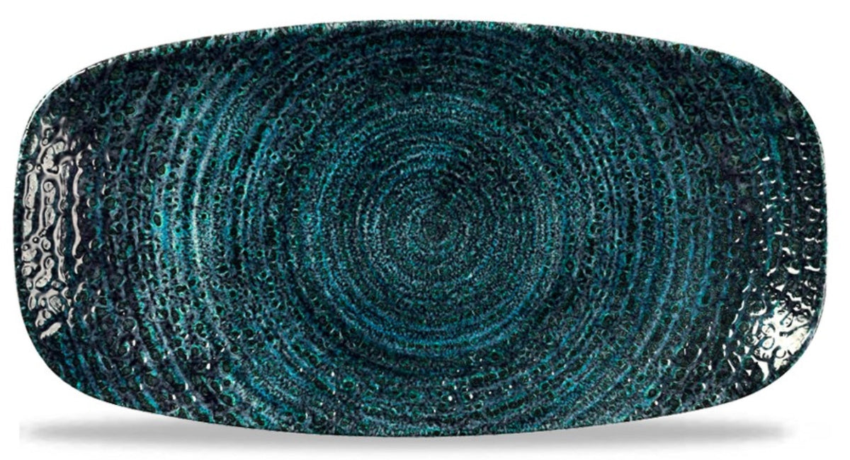 Homespun Chroma Marine Chefs Oblong Platte 26.9x12.7 cm in Blau präsentiert im Onlineshop von KAQTU Design AG. Platte ist von Churchill