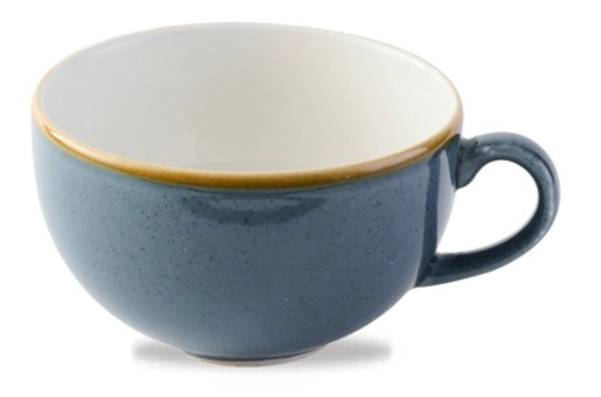 Stonecast Beverage Blueberry Cappuccino Tasse 22.7cl H5.5cm in Blau präsentiert im Onlineshop von KAQTU Design AG. Kaffeetassen ist von Churchill