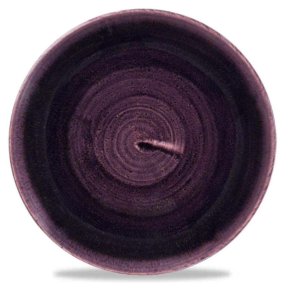 Stonecast Patina Deep Purple Coupe Teller flach 16.5cm in Rot präsentiert im Onlineshop von KAQTU Design AG. Teller ist von Churchill