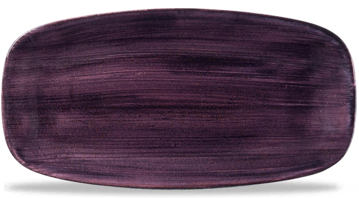 Stonecast Patina Deep Purple Chef Oblong Platte 35.5x18.9 cm in Rot präsentiert im Onlineshop von KAQTU Design AG. Platte ist von Churchill