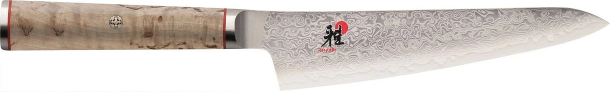 MIYABI 5000MCD SHOTOH, 140mm in Braun präsentiert im Onlineshop von KAQTU Design AG. Damastmesser ist von Miyabi