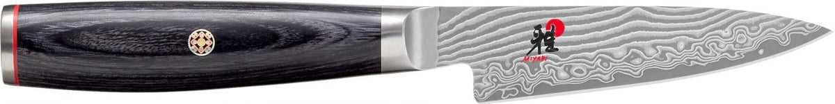 MIYABI 5000FCD Shotoh, 90 mm in Schwarz präsentiert im Onlineshop von KAQTU Design AG. Damastmesser ist von Miyabi