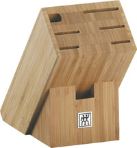 Knife block, bamboo with scissor compartment, 24x11.5x19.5 cm