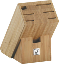 Knife block, bamboo with scissor compartment, 24x11.5x19.5 cm