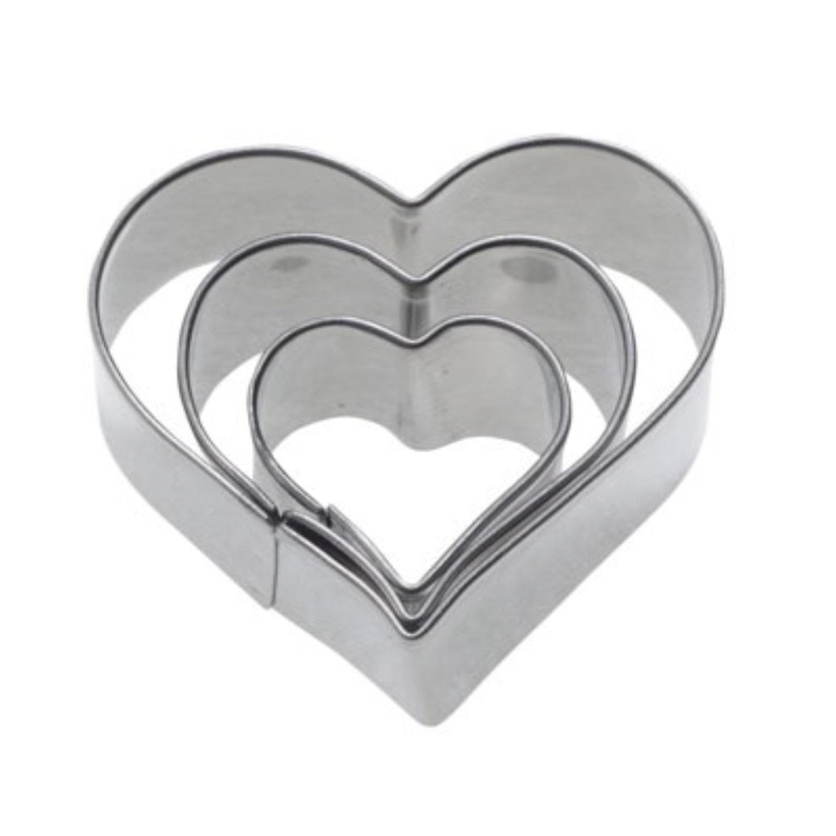 3 Stk. Terrassen-Ausstechformen Herz, 2,3,4cm Edelstahl in Silber präsentiert im Onlineshop von KAQTU Design AG. Ausstecher ist von Westmark