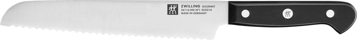 ZWILLING Gourmet Brotmesser, 200 mm in Schwarz präsentiert im Onlineshop von KAQTU Design AG. Küchenmesser ist von Zwilling Kitchen