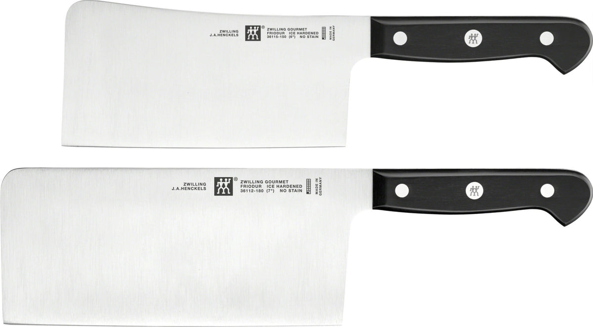 2tlg. Gourmet Messerset (Koch.+Hackm.) in Schwarz präsentiert im Onlineshop von KAQTU Design AG. Küchenmesser ist von Zwilling