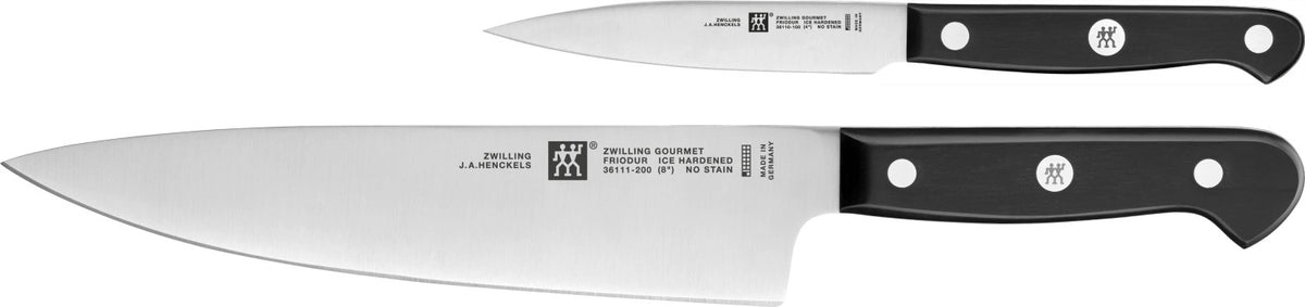 ZWILLING Gourmet Messerset 2-tlg. (Schäl.- u. Kochmesser) in Schwarz präsentiert im Onlineshop von KAQTU Design AG. Küchenmesser ist von Zwilling Kitchen