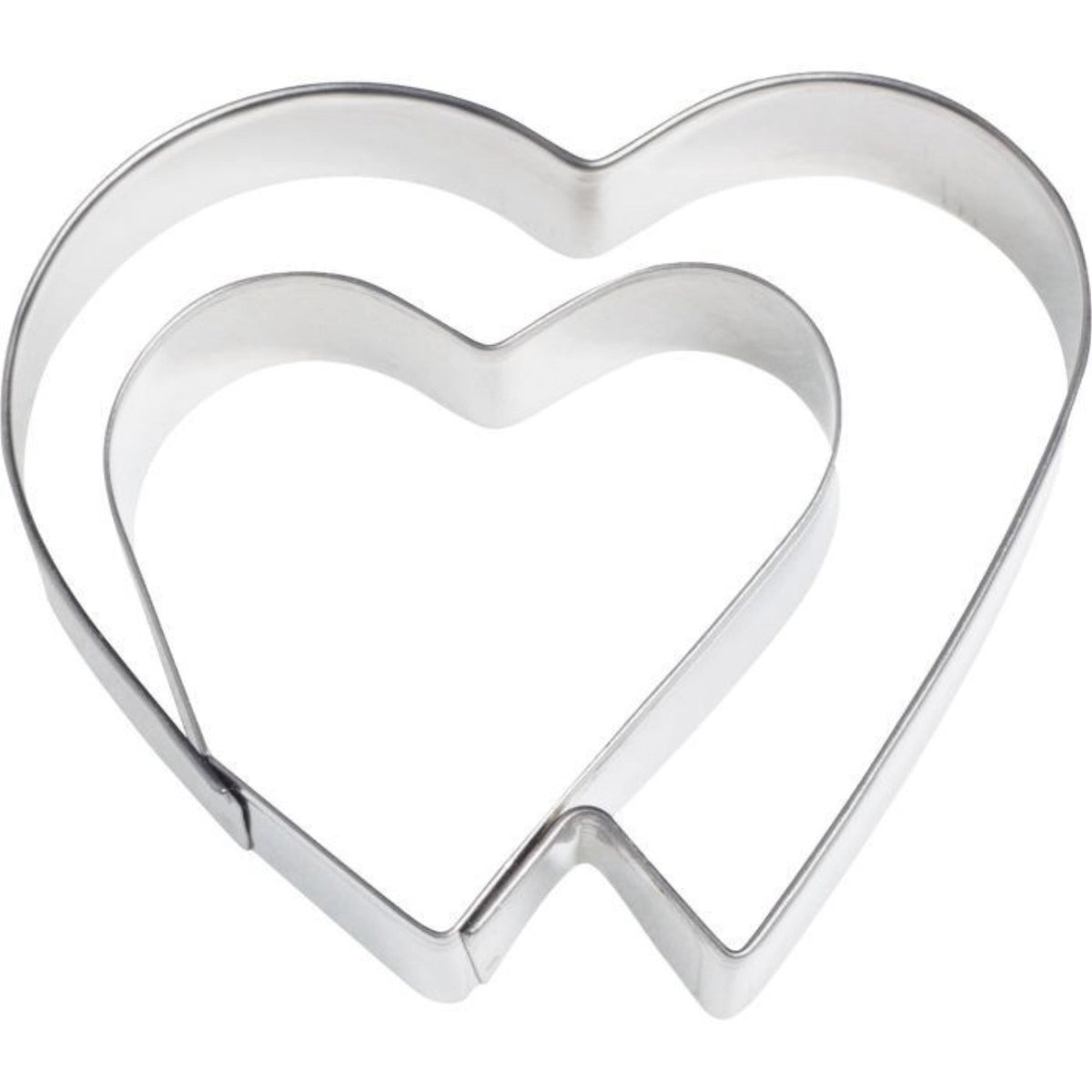 Ausstechform Doppelherz, 6.5cm in Silber präsentiert im Onlineshop von KAQTU Design AG. Ausstecher ist von Westmark