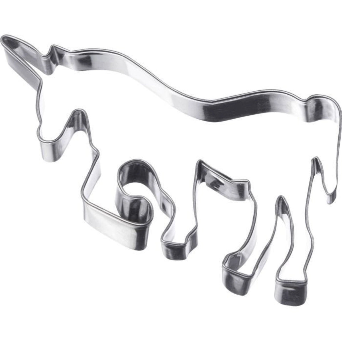 Ausstechform Einhorn laufend, 5cm in Silber präsentiert im Onlineshop von KAQTU Design AG. Ausstecher ist von Westmark