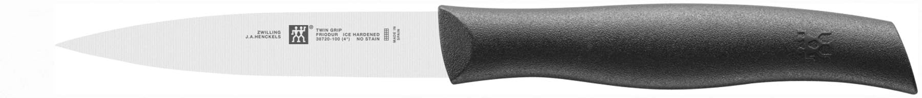 TWIN Grip Spick- und Garniermesser 100 mm in Schwarz präsentiert im Onlineshop von KAQTU Design AG. Küchenmesser ist von Zwilling