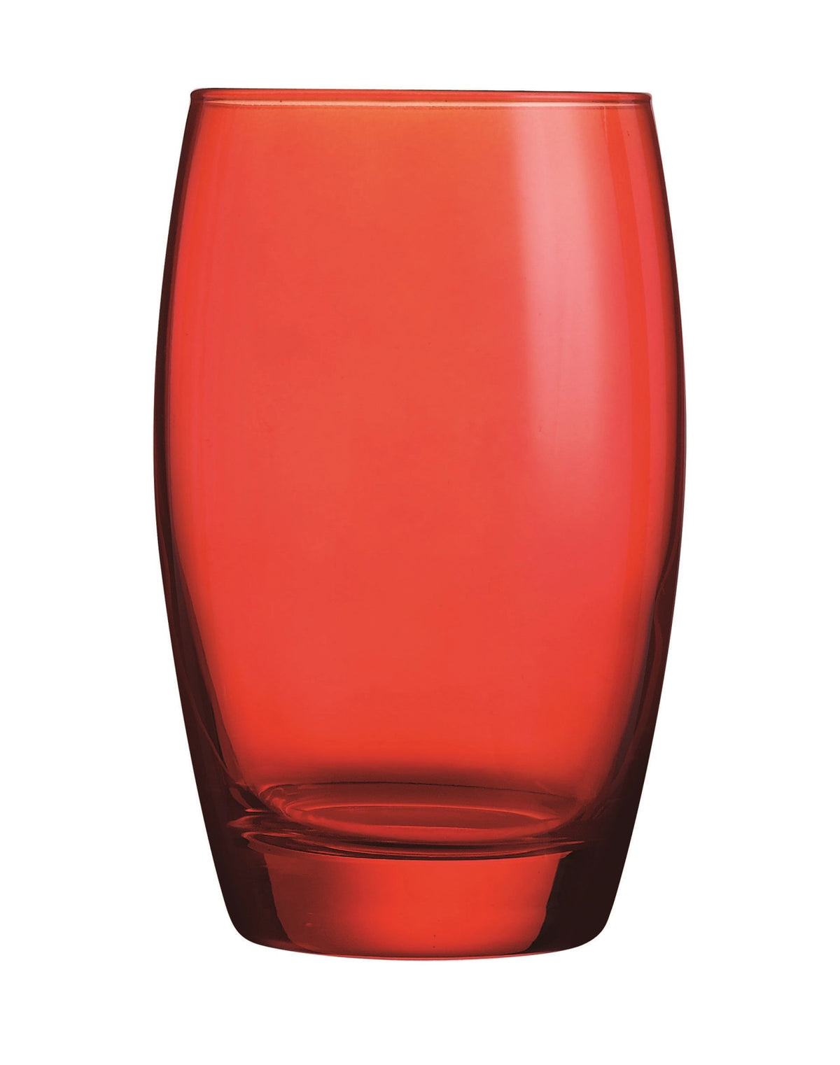 Rotes Wasserglas Salto Color Studio von Arc aus Glas, Durchmesser 7.6 cm, Höhe 12.1 cm, zylindrische Form, Fassungsvermögen 0.35 Liter