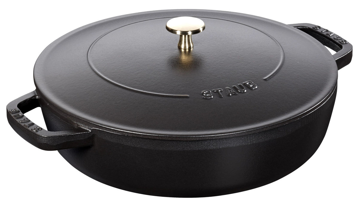 Schmorpfanne Chistera 28 cm in Schwarz präsentiert im Onlineshop von KAQTU Design AG. Schmortopf ist von Staub