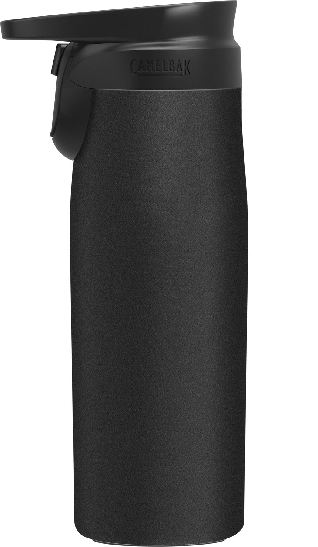 Schwarze Forges Flow V.I. Bottle 0.6l von Camelbak, ideal für unterwegs, mit praktischem Design und optimaler Isolierung.
