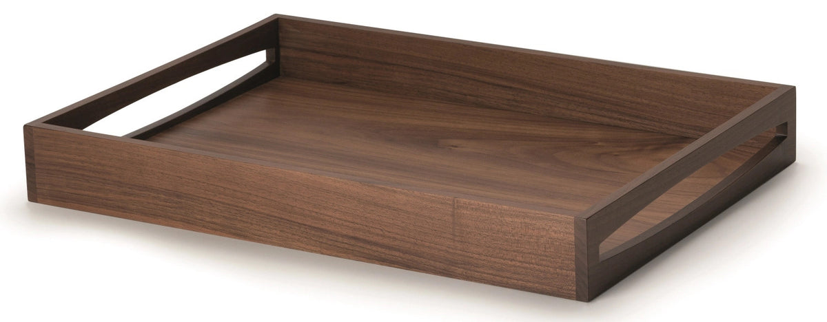 Walnuss Tablett, 49x35x6.3 cm in Braun präsentiert im Onlineshop von KAQTU Design AG. Tablett ist von Continenta