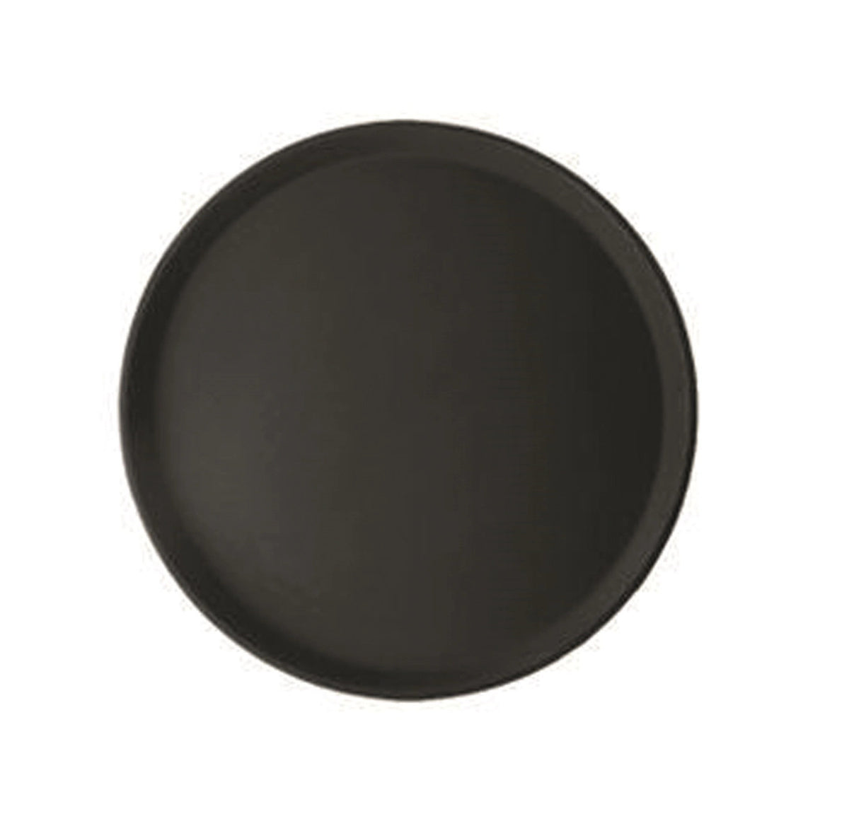 Serviertablett rund Antirutsch schwarz D40.5cm in Schwarz präsentiert im Onlineshop von KAQTU Design AG. Tablett ist von Linum
