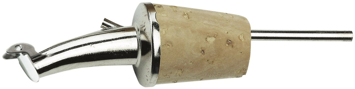 Gastro-Ausgiesser mit Kläppchen und Naturkorken in Silber präsentiert im Onlineshop von KAQTU Design AG. Ausgiesser ist von Westmark