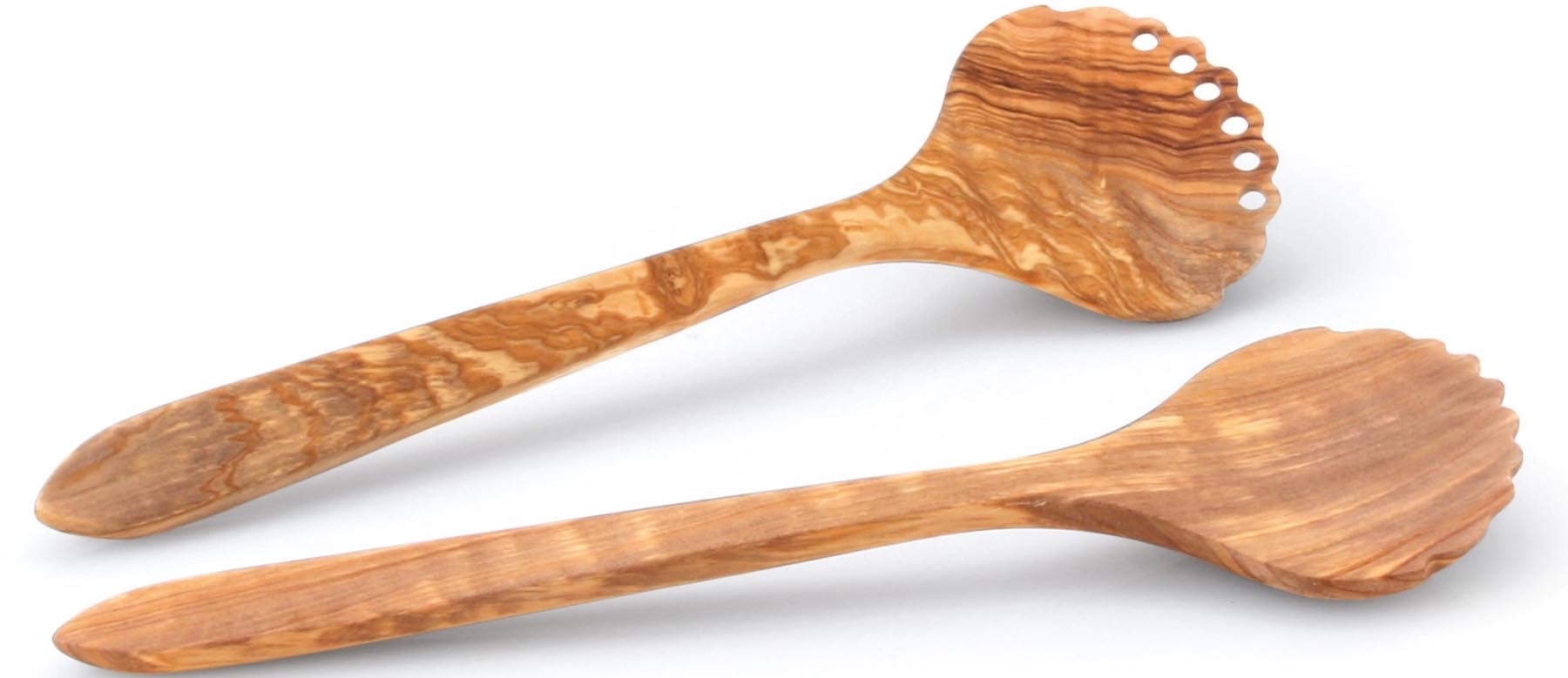 Olivenholz Salatbesteck Nr.1, 31.5 cm in Braun präsentiert im Onlineshop von KAQTU Design AG. Besteck ist von Continenta