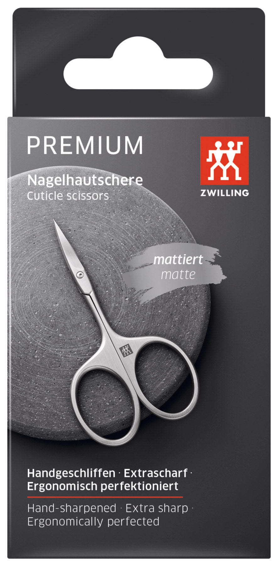 Hautschere, mattiert 90mm in Silber präsentiert im Onlineshop von KAQTU Design AG. Pflege ist von Zwilling Beauty