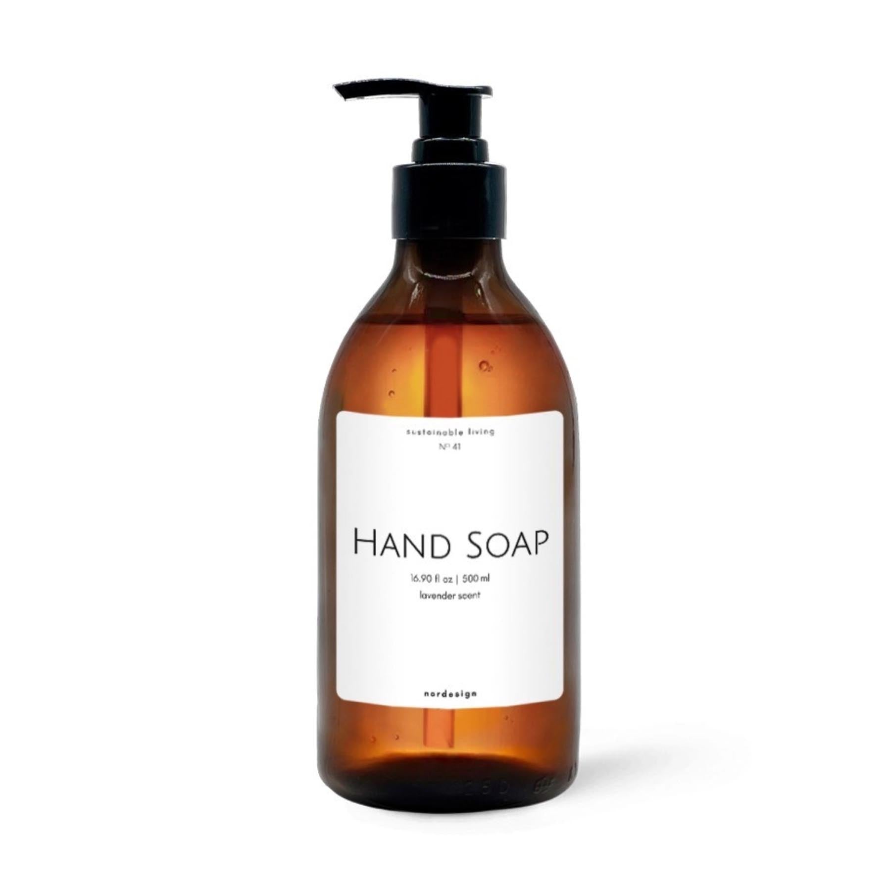Hand Soap Handseife Lavendelaroma 500ml, weiss in Braun präsentiert im Onlineshop von KAQTU Design AG. Reinigungsmittel ist von Nordesign
