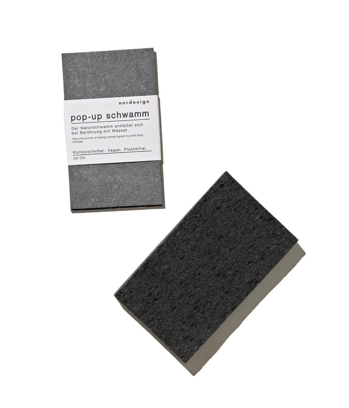 2er Set Pop-Up Schwamm 11x6.5cm H0.6cm in Schwarz präsentiert im Onlineshop von KAQTU Design AG. Küchenhelfer ist von Nordesign