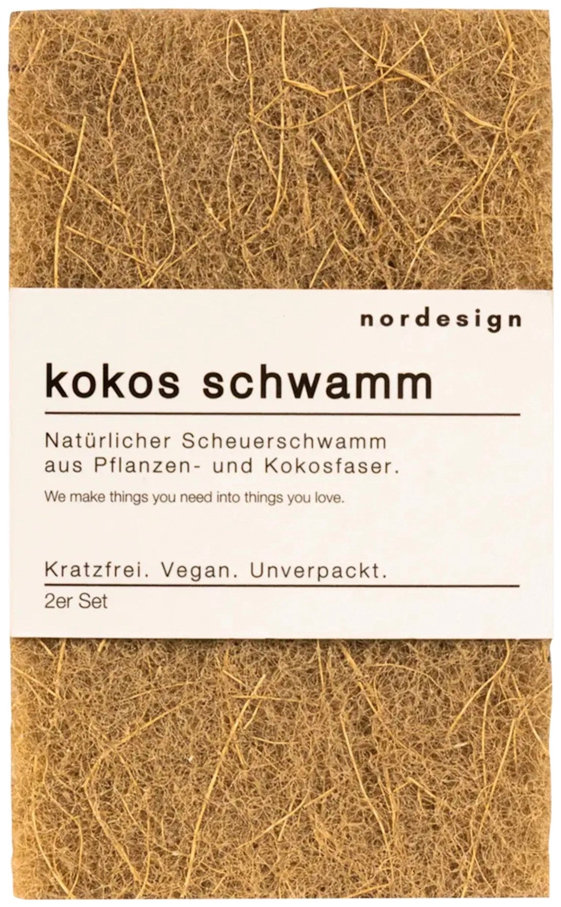 2er Set Kokos-Schwamm 11.5 x 7 cm H2 cm in Braun präsentiert im Onlineshop von KAQTU Design AG. Küchenhelfer ist von Nordesign