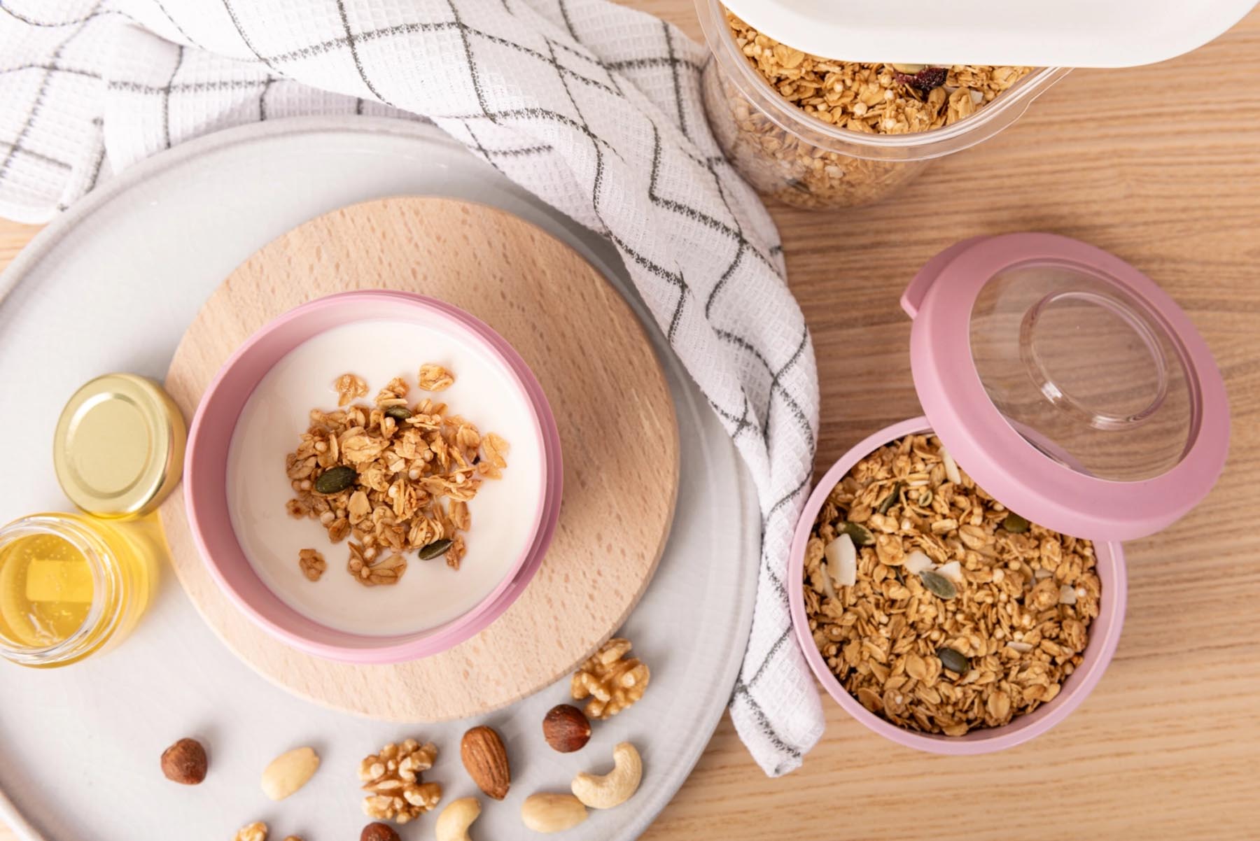 Charmante Amuse Life Schüssel in sanftem Pink, Ø105x142mm, perfekt für Frühstück und Mittagessen, vereint Stil und Praktikabilität.