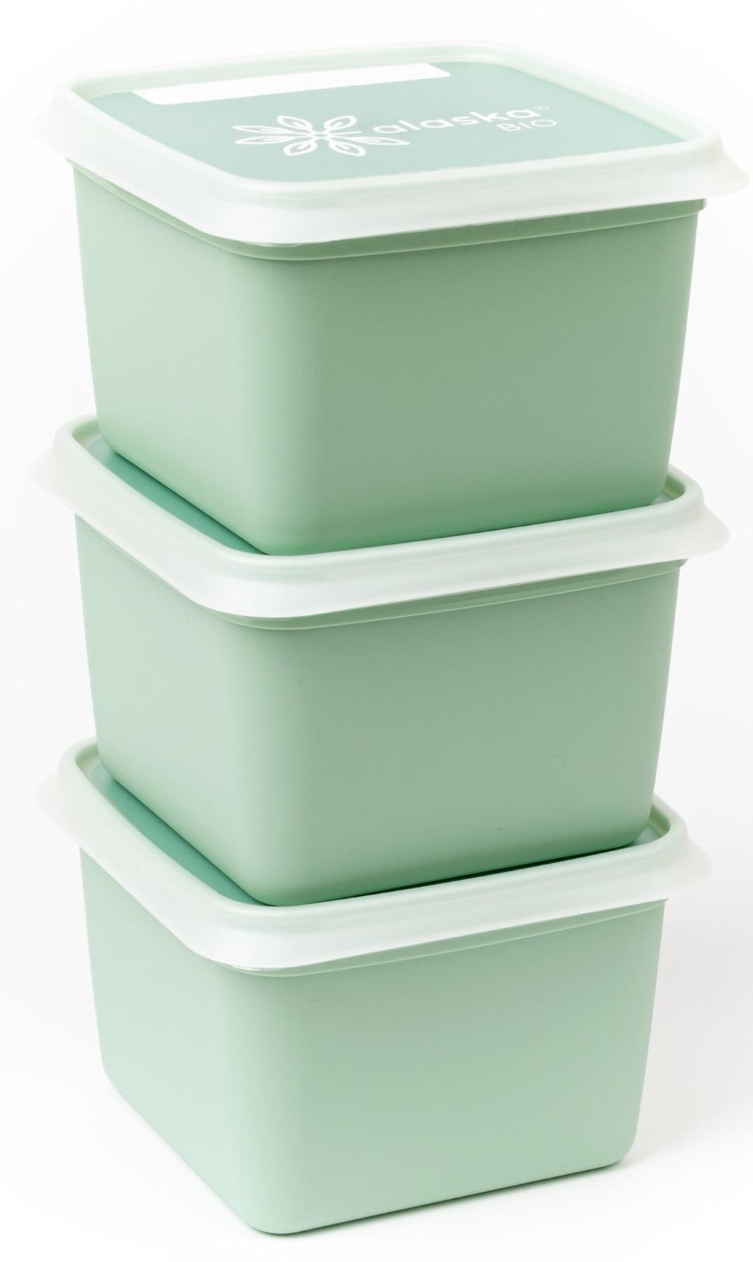 3er Set Alaska Bio Gefrierboxen 750ml grün in Grün präsentiert im Onlineshop von KAQTU Design AG. Snackbox ist von Amuse