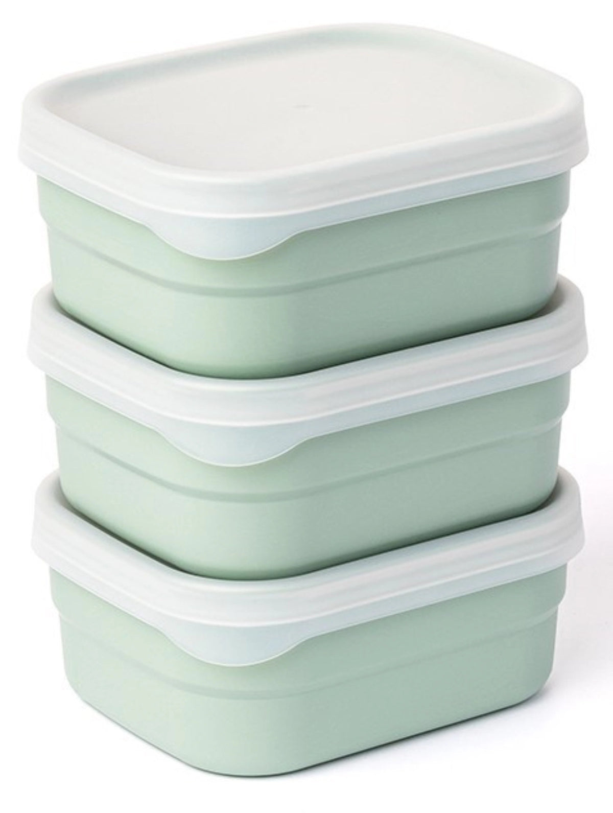 3er Set Optifridge Bio 400ml 115X95X50mm grün in Grün präsentiert im Onlineshop von KAQTU Design AG. Aufbewahrungsbehälter ist von Amuse