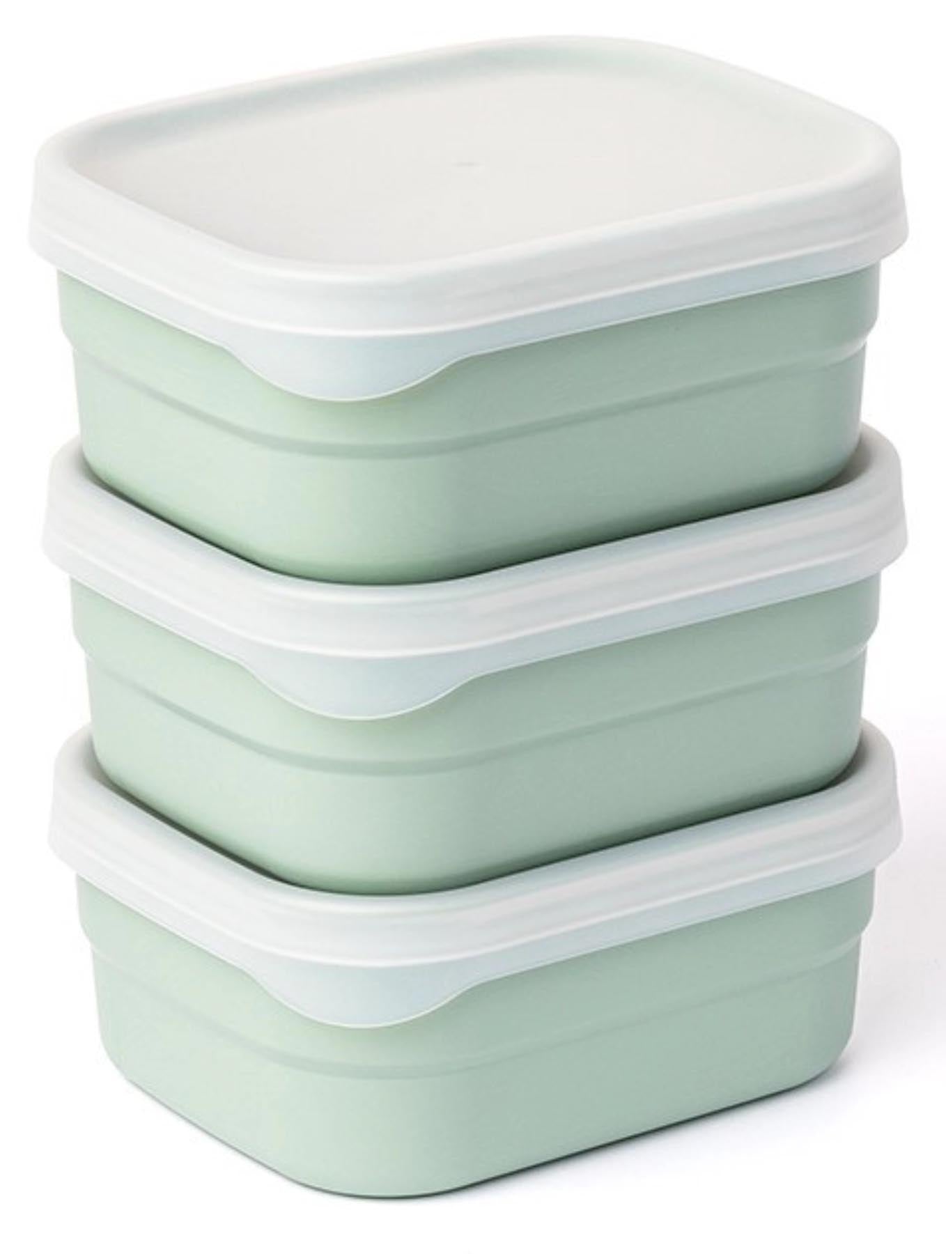 3er Set Optifridge Bio 400ml 115X95X50mm grün in Grün präsentiert im Onlineshop von KAQTU Design AG. Käsezubehör ist von Amuse