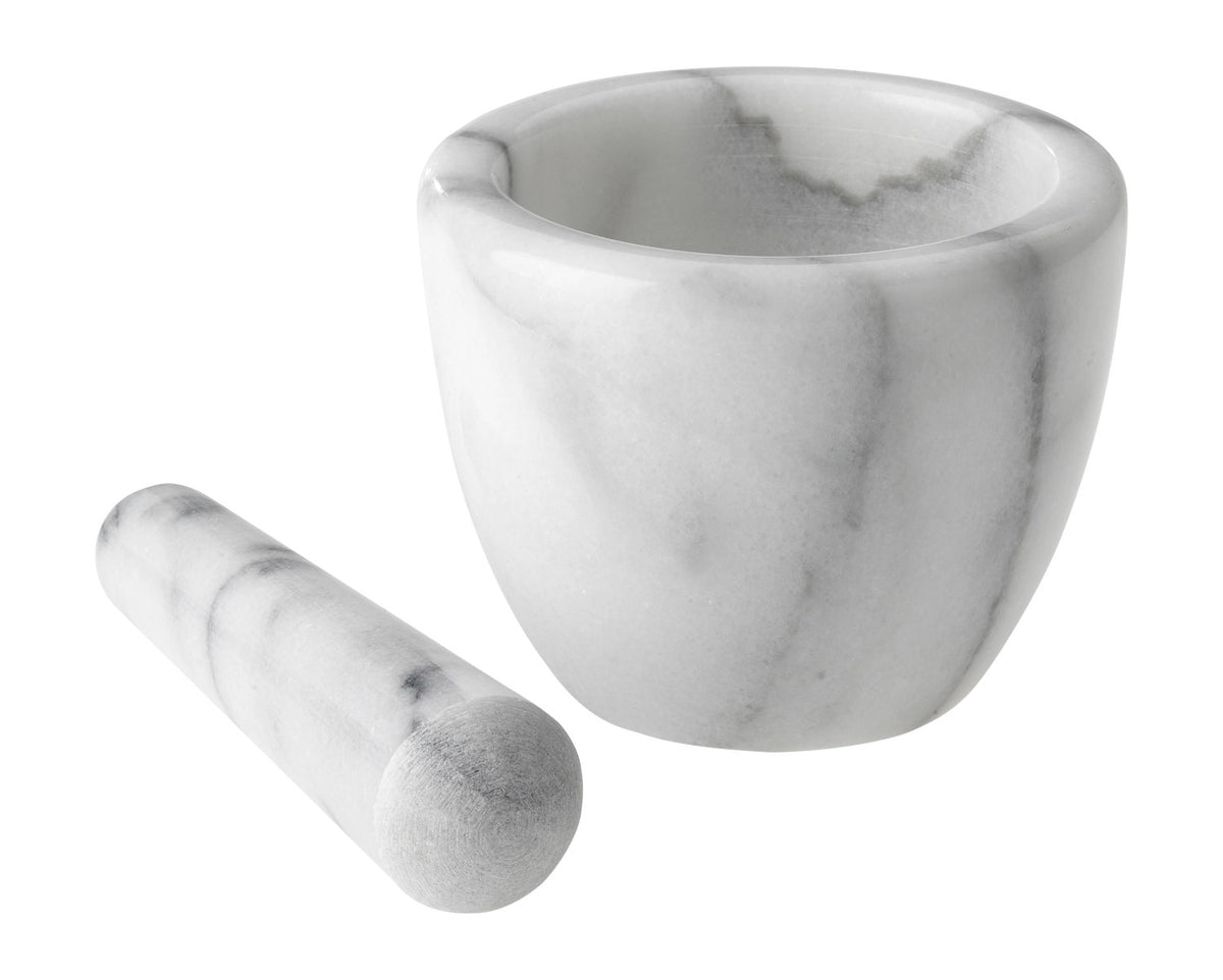 Mörser mit Stössel Marmor, D10cm in Silber präsentiert im Onlineshop von KAQTU Design AG. Küchenhelfer ist von Westmark