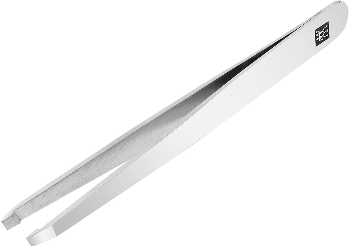 Pinzette, schräg, poliert 90mm in Silber präsentiert im Onlineshop von KAQTU Design AG. Pflege ist von Zwilling Beauty